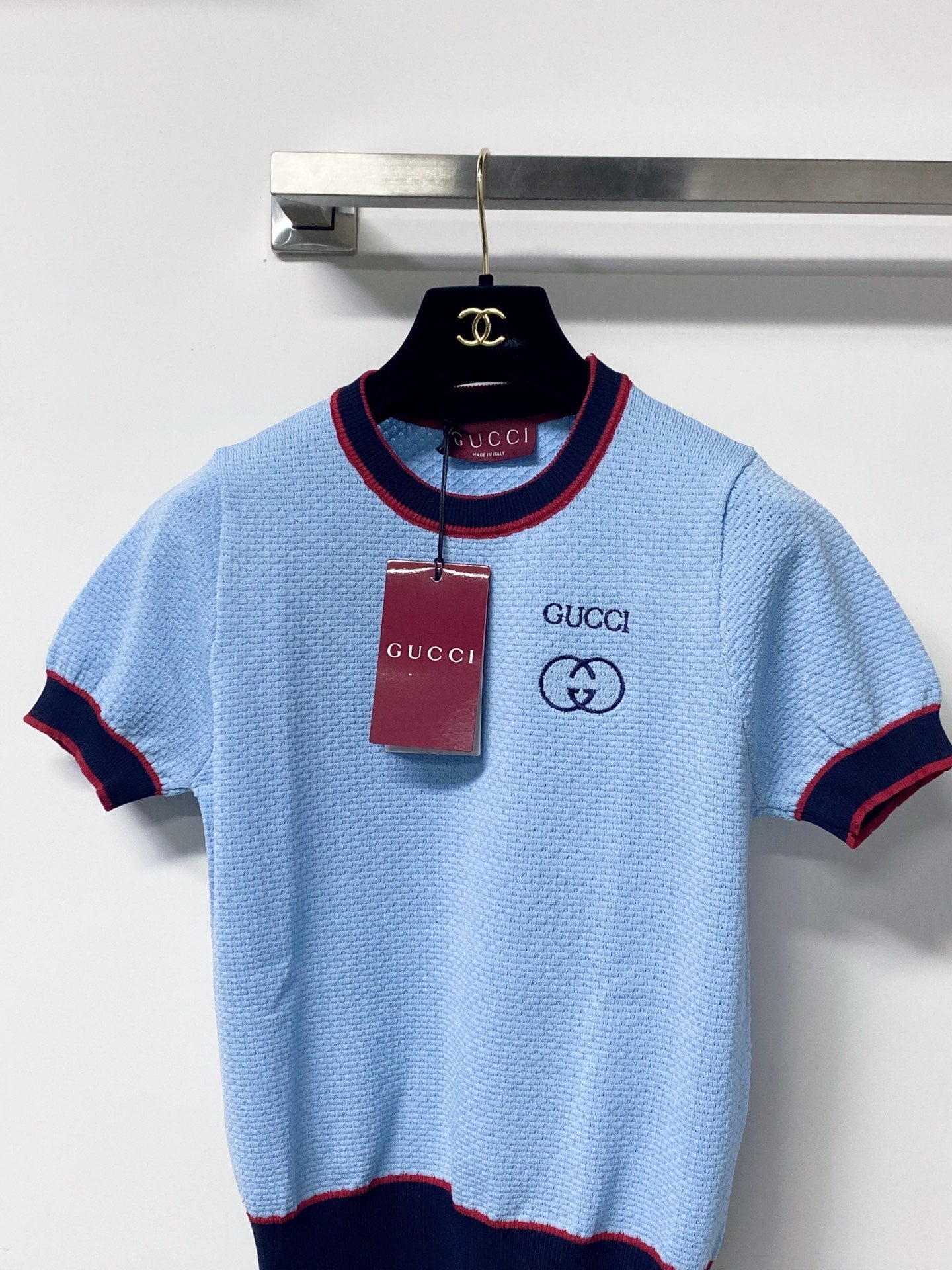 GUCCI 26S SHORT-SLEEVE KNIT TOP 433