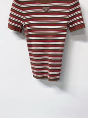 PRADA 26S SHORT-SLEEVE KNIT SWEATER STYLE 955