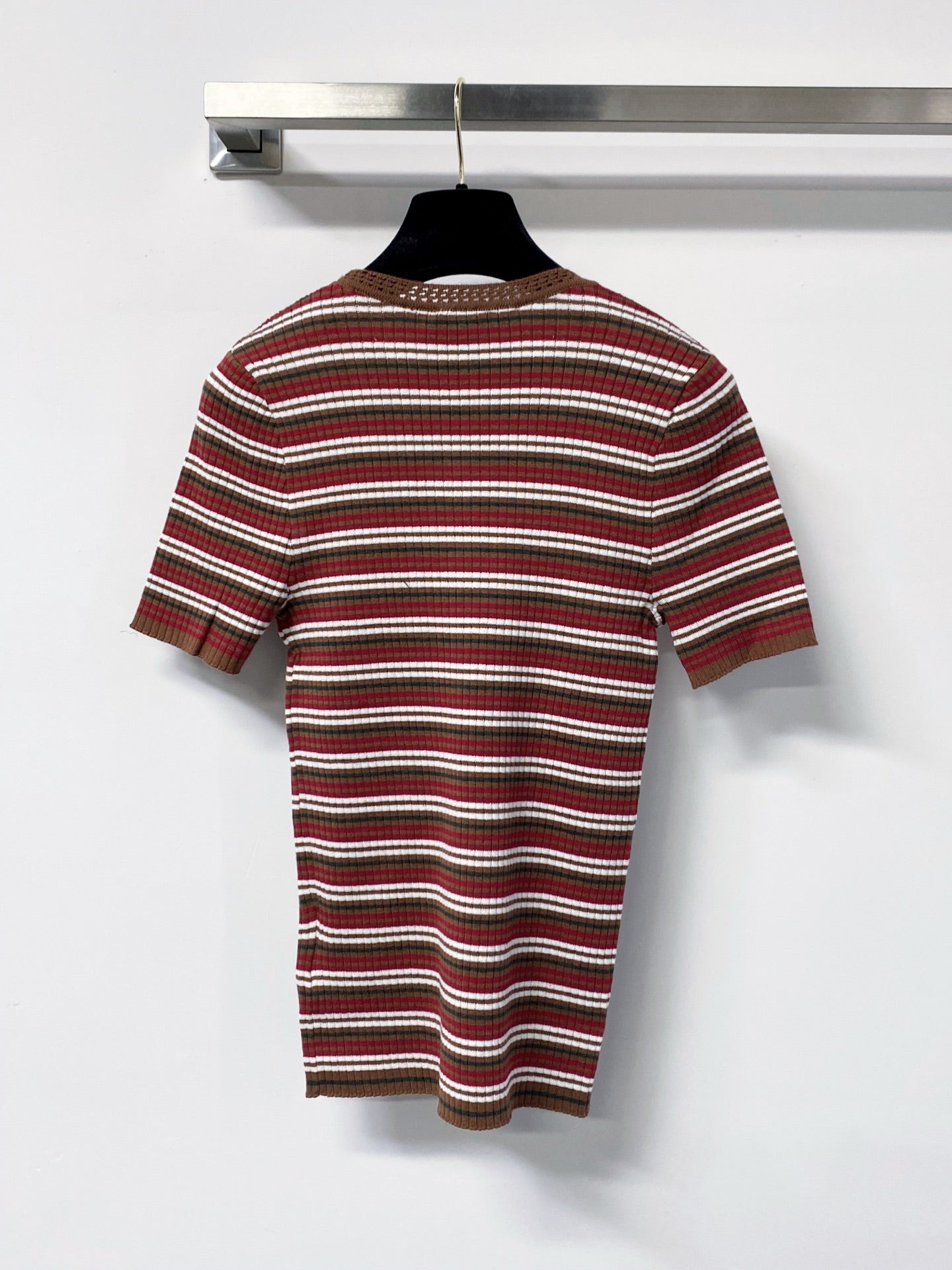 PRADA 26S SHORT-SLEEVE KNIT SWEATER STYLE 955