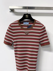 PRADA 26S SHORT-SLEEVE KNIT SWEATER STYLE 955