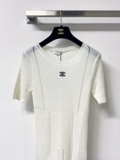 CHANEL 26S SHORT-SLEEVE KNIT TOP 1304
