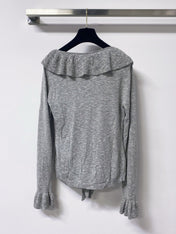 CHANEL 26S RUFFLE KNIT CARDIGAN 1309