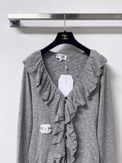 CHANEL 26S RUFFLE KNIT CARDIGAN 1309