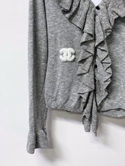 CHANEL 26S RUFFLE KNIT CARDIGAN 1309