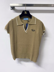 PRADA 26S SHORT-SLEEVE KNIT TOP STYLE 947