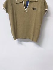 PRADA 26S SHORT-SLEEVE KNIT TOP STYLE 947