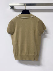 PRADA 26S SHORT-SLEEVE KNIT TOP STYLE 947