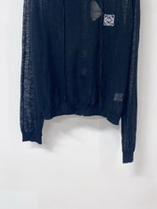 LOEWE 26S SHEER KNIT ZIP-UP HOODIE 597