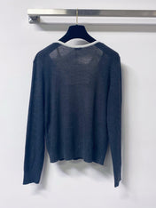 LOEWE 26S LAYERED V-NECK KNITTED SWEATER 567