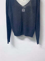 LOEWE 26S LAYERED V-NECK KNITTED SWEATER 567