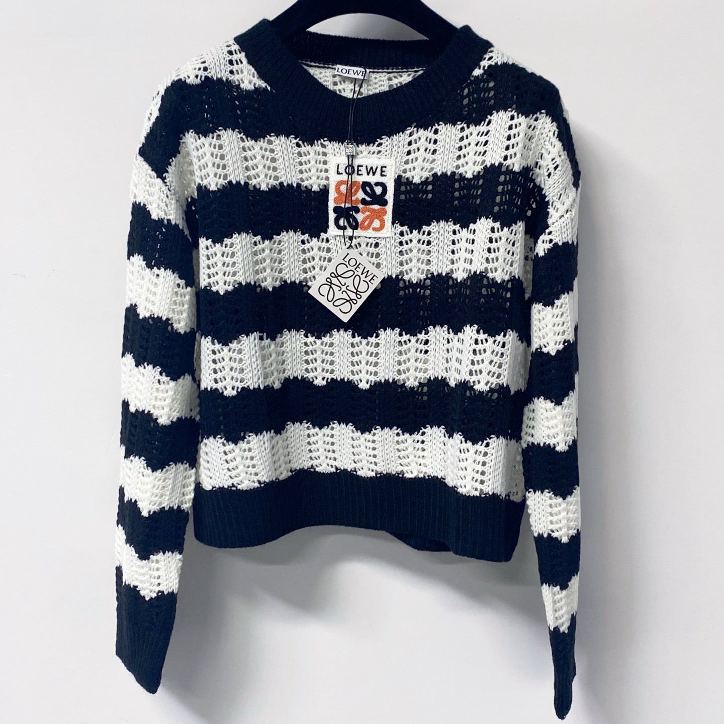 LOEWE 26S OPEN-KNIT STRIPED SWEATER 571