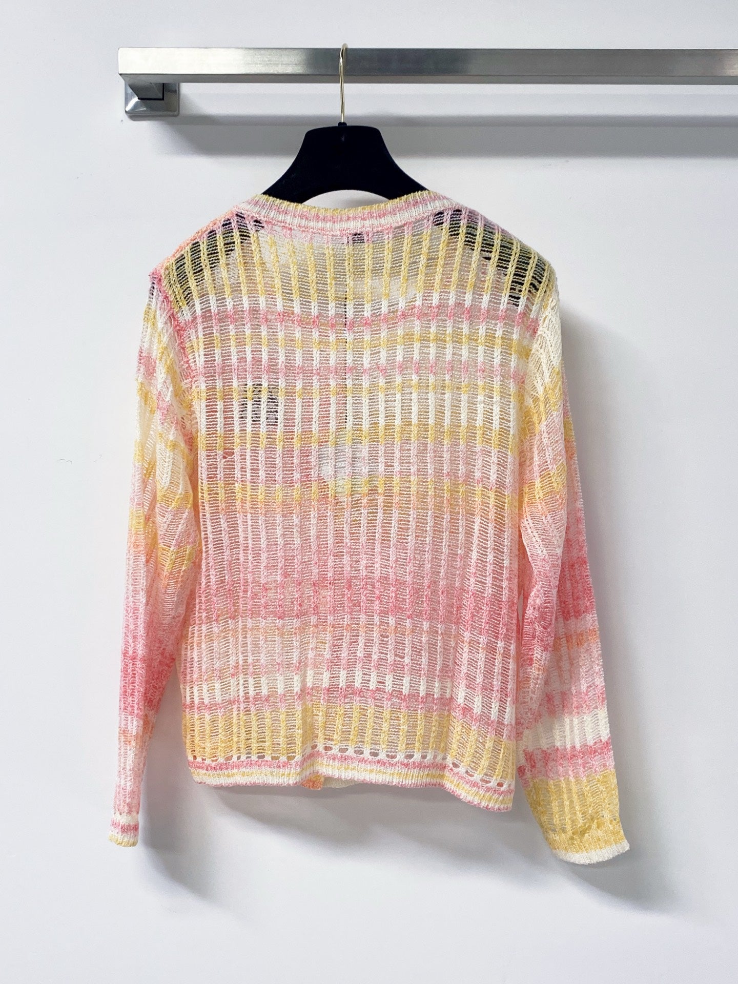 LOEWE 26S PASTEL OPEN-KNIT CARDIGAN 569