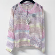 LOEWE 26S PASTEL OPEN-KNIT CARDIGAN 568
