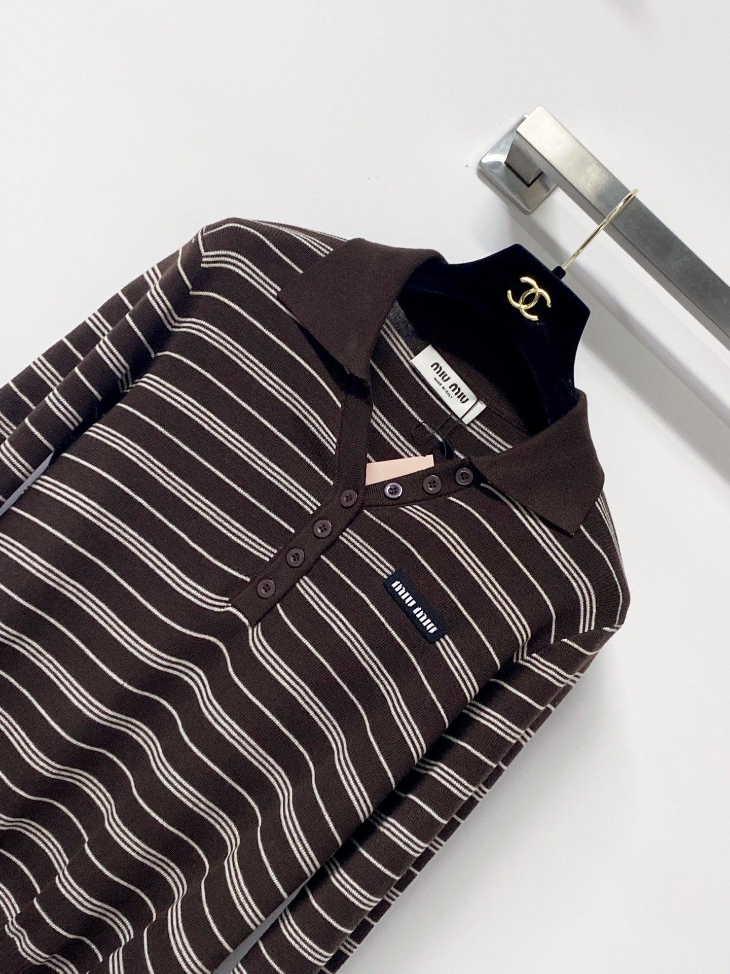 MIUMIU 26S KNIT POLO SWEATER 1465