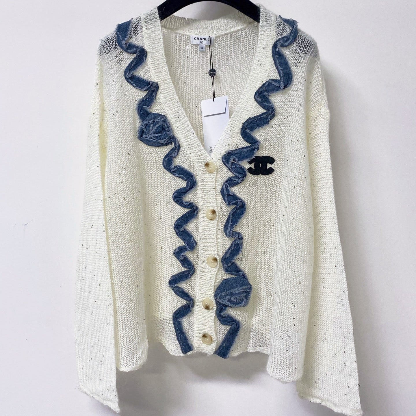 MIUMIU 26S OPEN-KNIT CARDIGAN 1456