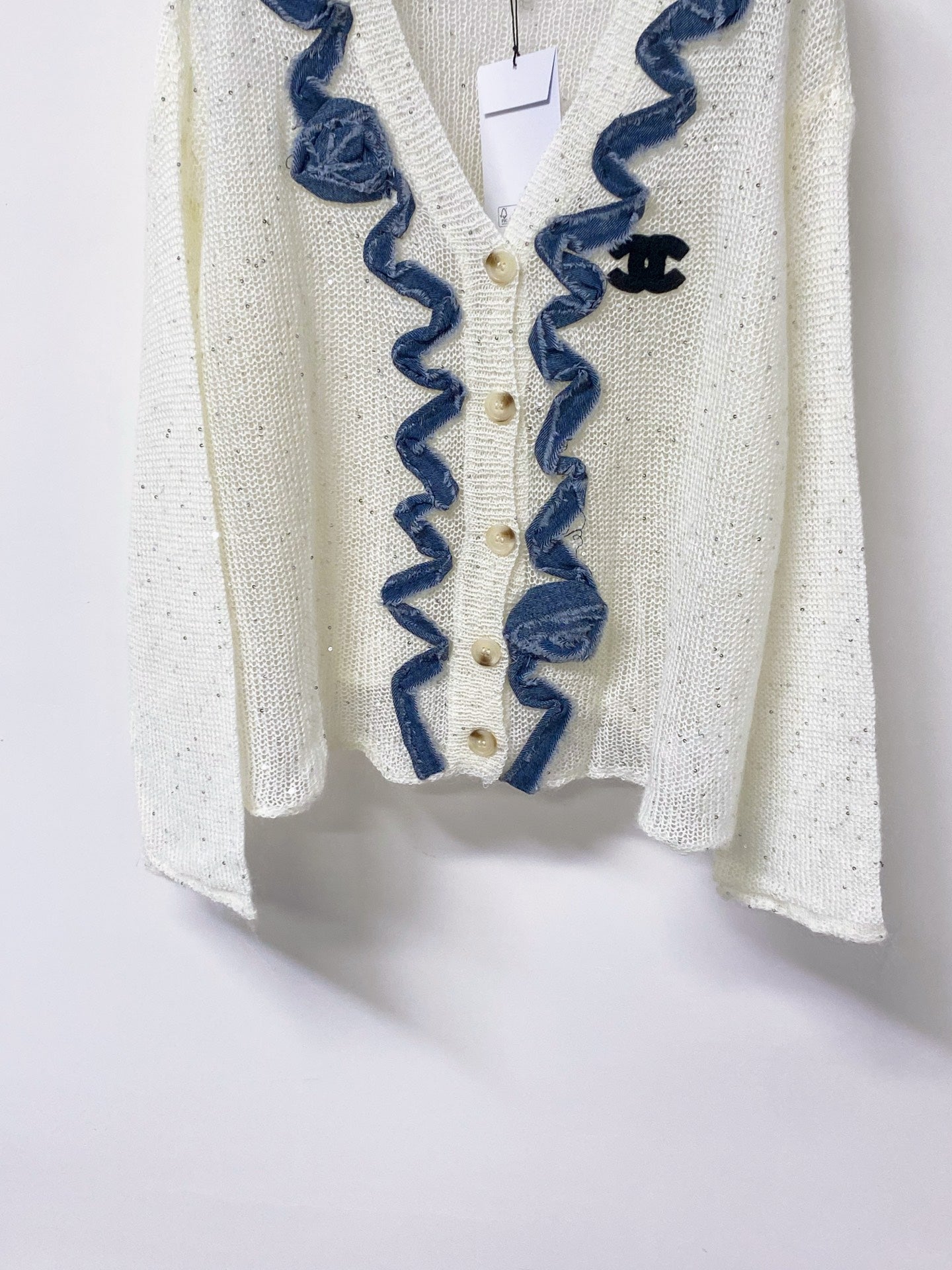 MIUMIU 26S OPEN-KNIT CARDIGAN 1456