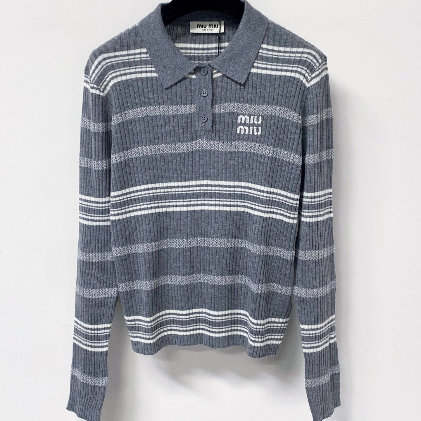 MIUMIU 26S KNIT POLO SWEATER 1469