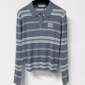 MIUMIU 26S KNIT POLO SWEATER 1469