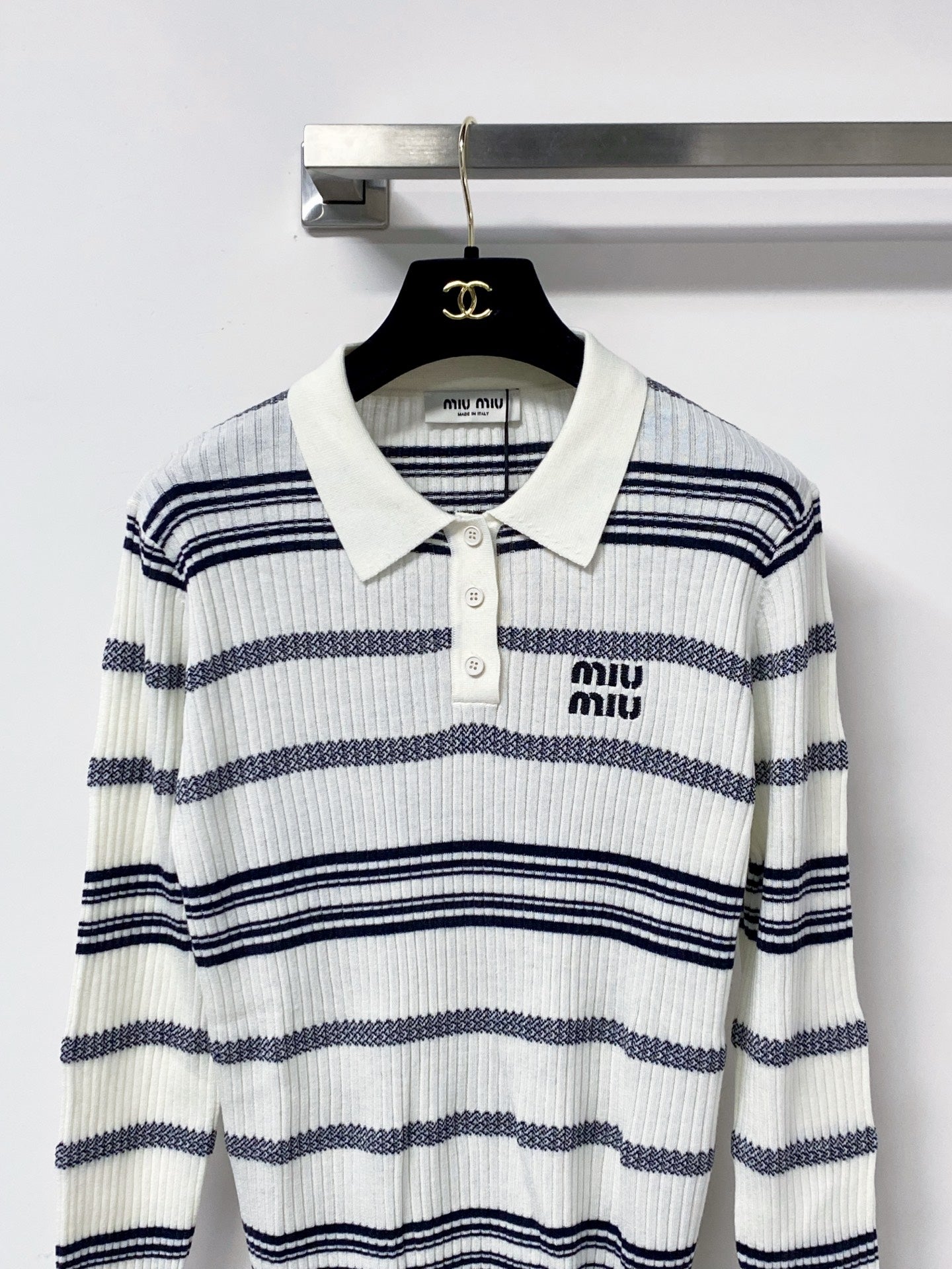 MIUMIU 26S KNIT POLO SWEATER 1468