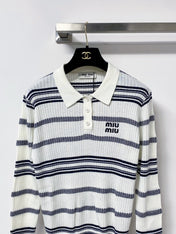 MIUMIU 26S KNIT POLO SWEATER 1468