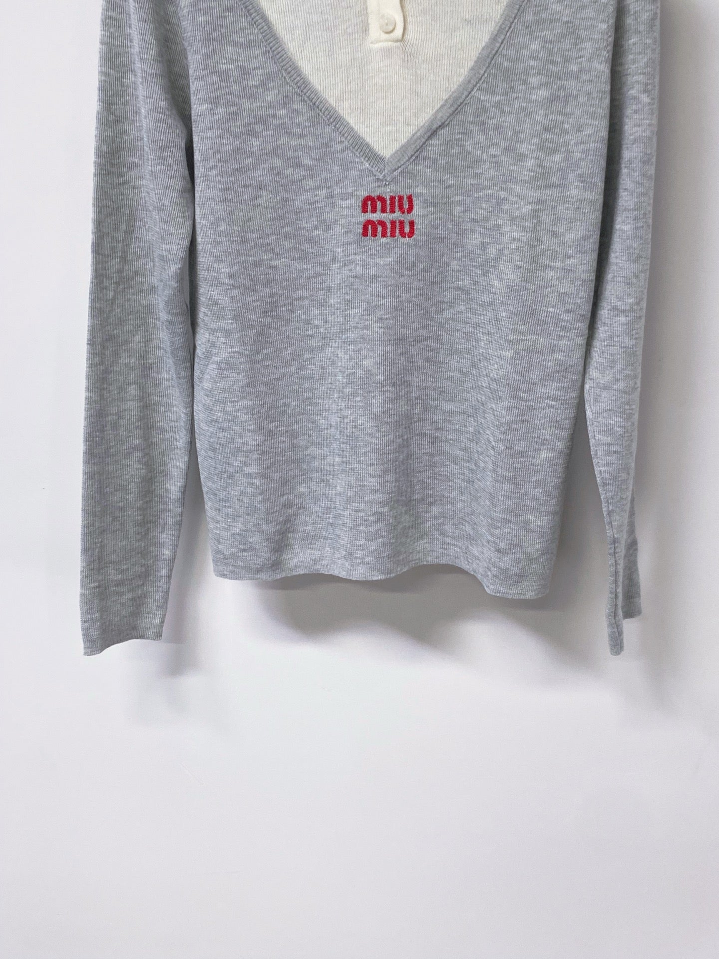 MIUMIU 26S KNIT POLO SWEATER 1466