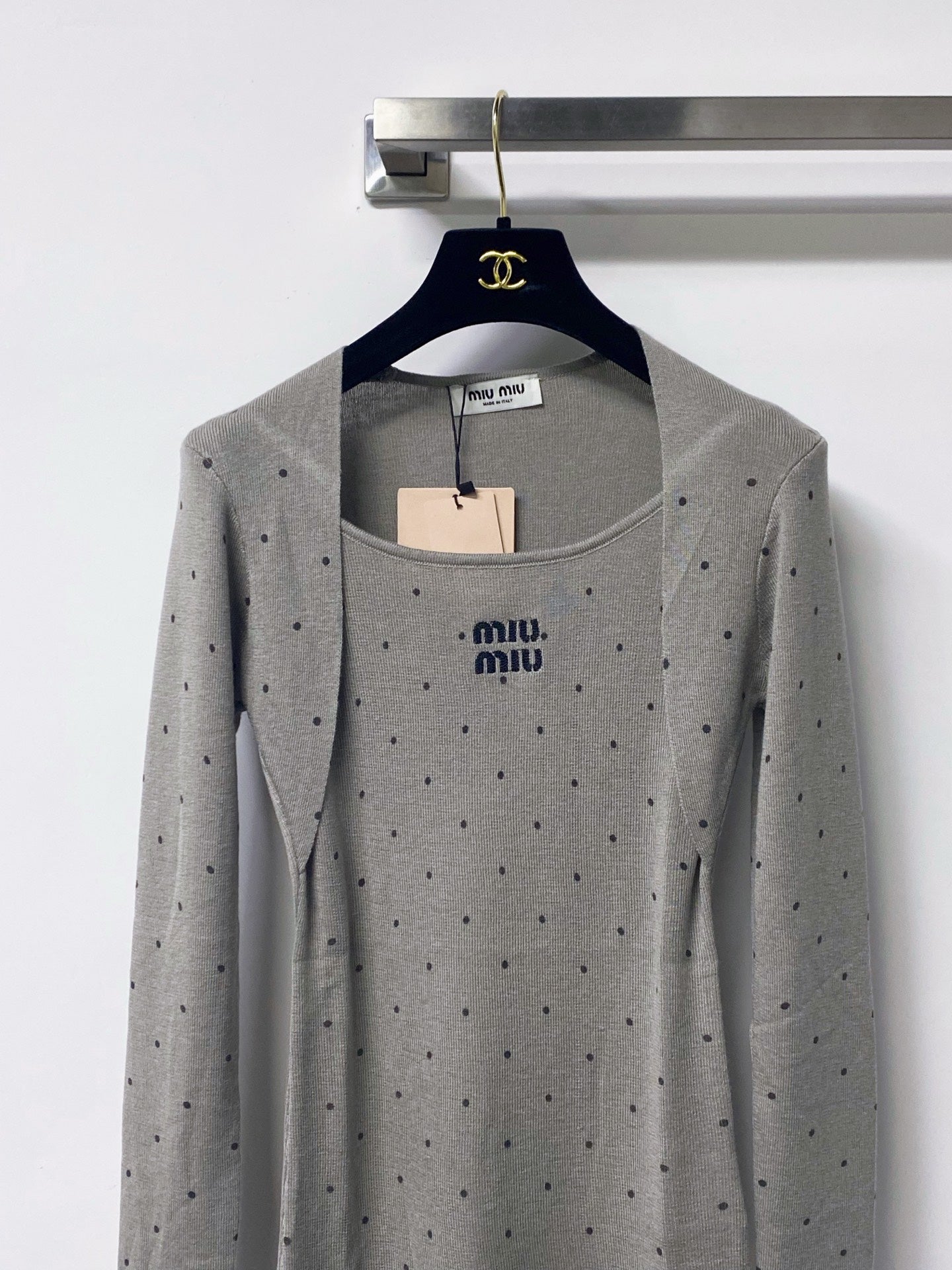 MIUMIU 26S LONG-SLEEVE KNIT TOP 1448