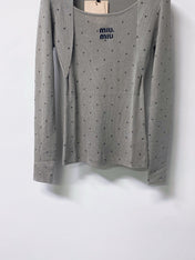 MIUMIU 26S LONG-SLEEVE KNIT TOP 1448