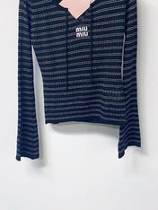 MIUMIU 26S LONG-SLEEVE KNIT TOP 1440