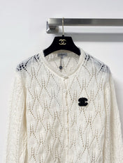 CHANEL 26S OPENWORK KNIT CARDIGAN 1512