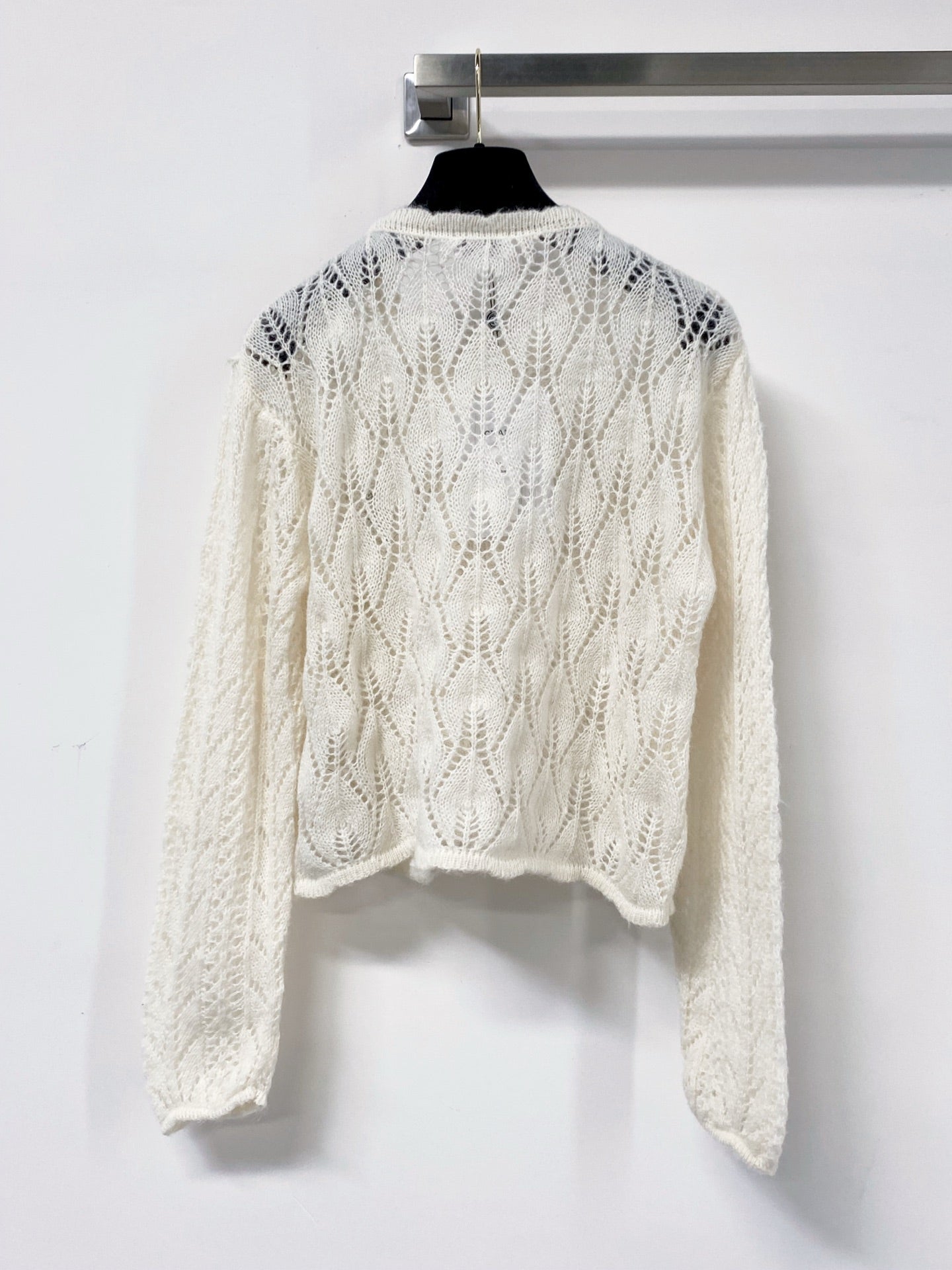 CHANEL 26S OPENWORK KNIT CARDIGAN 1512