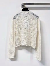 CHANEL 26S OPENWORK KNIT CARDIGAN 1512