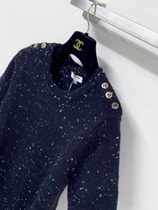 CHANEL 26S SHORT SLEEVE CREWNECK KNIT SWEATER 1507