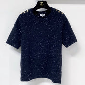 CHANEL 26S SHORT SLEEVE CREWNECK KNIT SWEATER 1507