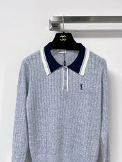 YSL 26S POLO COLLAR KNIT SWEATER 454