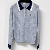 YSL 26S POLO COLLAR KNIT SWEATER 454