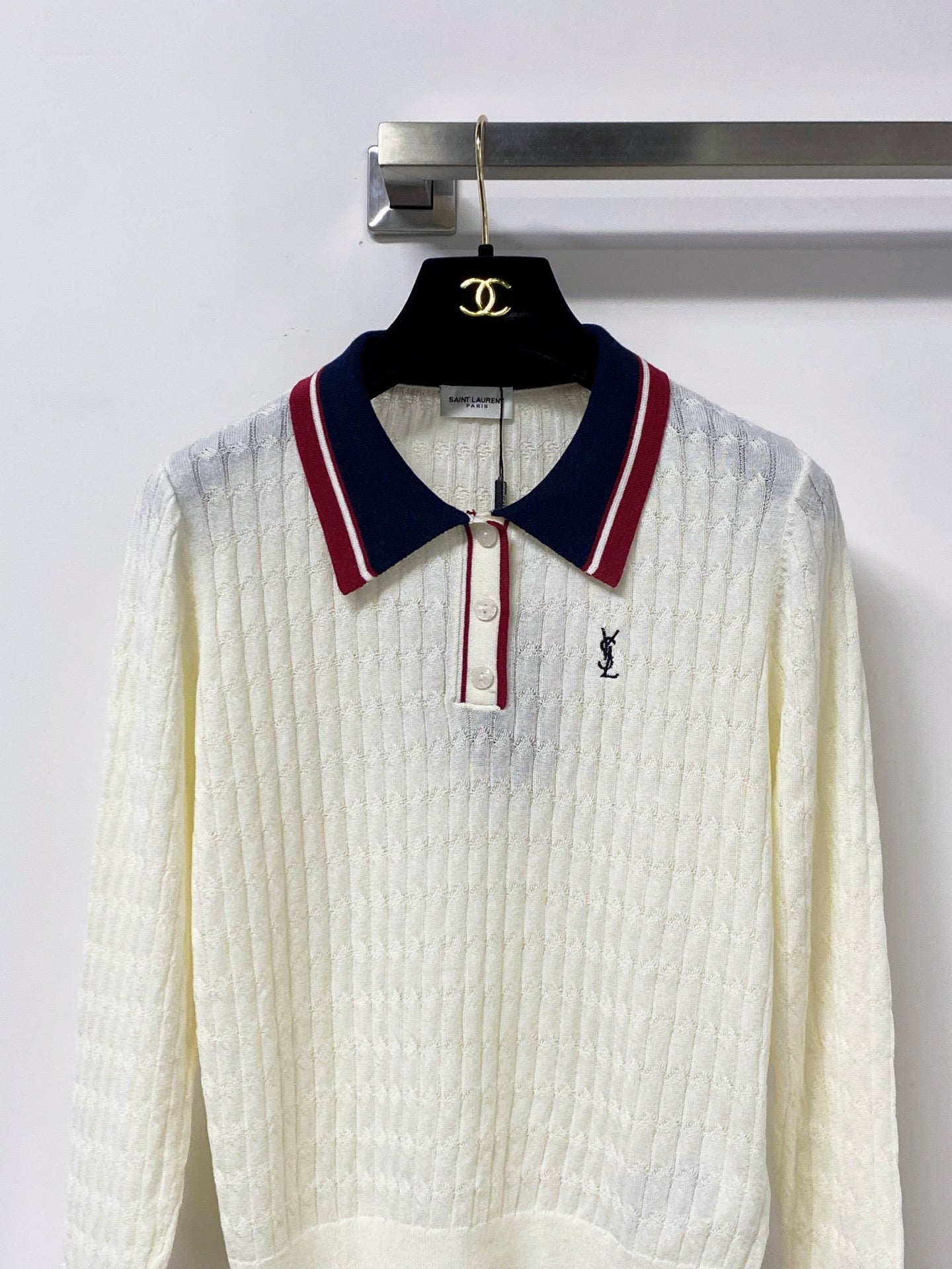 YSL 26S POLO COLLAR KNIT SWEATER 453