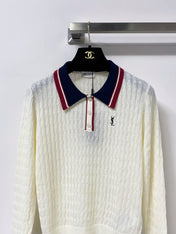 YSL 26S POLO COLLAR KNIT SWEATER 453
