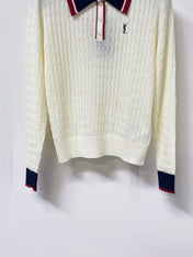 YSL 26S POLO COLLAR KNIT SWEATER 453