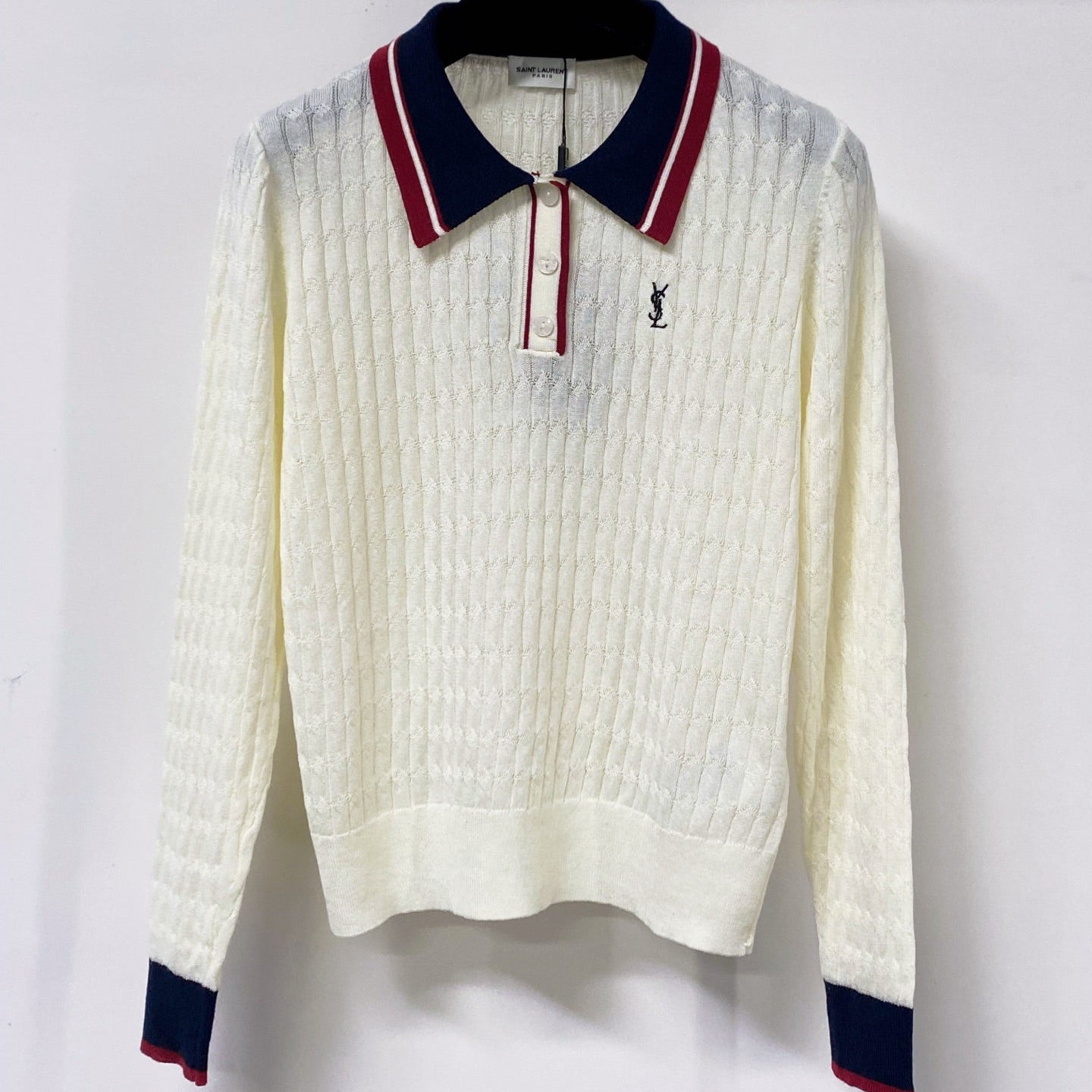 YSL 26S POLO COLLAR KNIT SWEATER 453