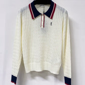 YSL 26S POLO COLLAR KNIT SWEATER 453