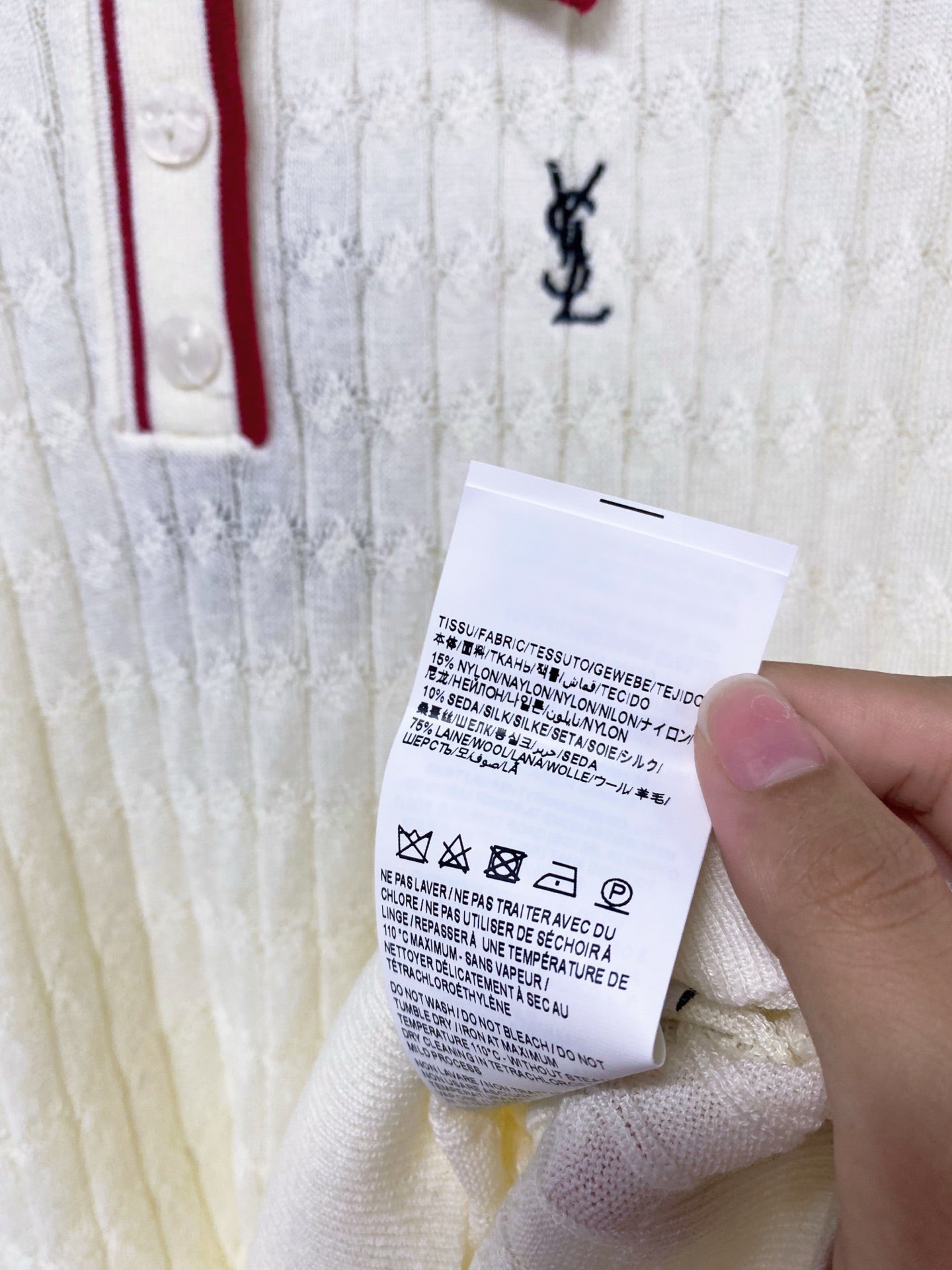 YSL 26S POLO COLLAR KNIT SWEATER 453