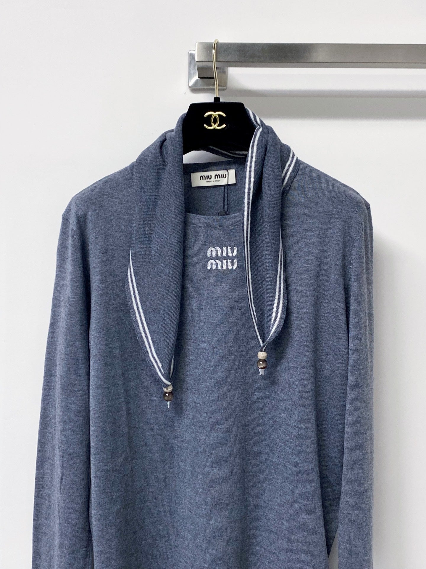 MIUMIU 26S LONG-SLEEVE KNIT TOP 1401