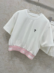DIOR TRIMMED SHORT-SLEEVE T-SHIRT AND SHORTS SET 275221
