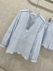 VALENTINO LONG-SLEEVE TOP AND SHORTS SET 275213