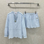 VALENTINO LONG-SLEEVE TOP AND SHORTS SET 275213