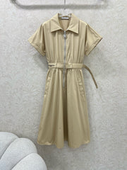 DIOR SHORT-SLEEVE DRESS WITH COLLAR 269973