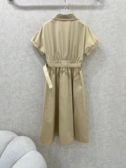 DIOR SHORT-SLEEVE DRESS WITH COLLAR 269973