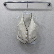CHANEL 26S BEADED HALTER NECK VEST 821