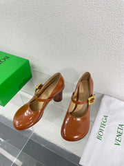 ATOMIC MARY-JANE PUMP 9 CM IN BRONZE BROWN CALFSKIN