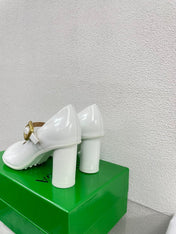 ATOMIC MARY-JANE PUMP 9 CM IN WHITE CALFSKIN